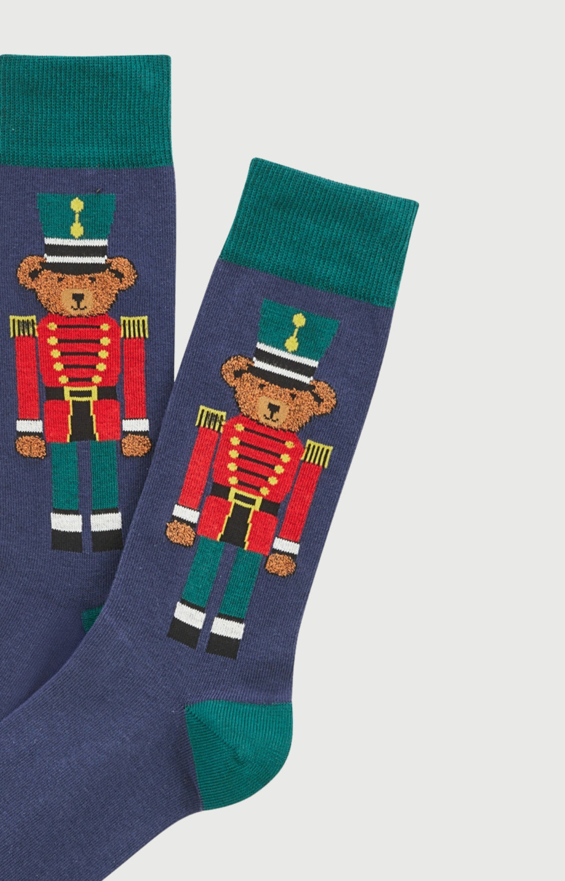 Chaussettes en coton Homme Teddy Casse-noisette marine 2