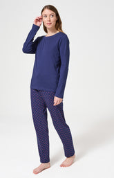 Pyjama en jersey de coton léger Femme Valentine cœur rouge 4