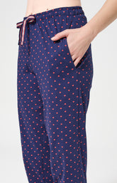 Pyjama en jersey de coton léger Femme Valentine cœur rouge 6