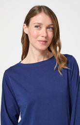 Pyjama en jersey de coton léger Femme Tradi Cœur marine 2