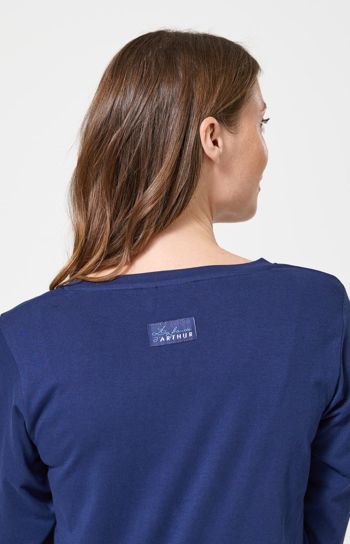 Pyjama en jersey de coton léger Femme Tradi Cœur marine 6