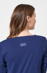 Pyjama en jersey de coton léger Femme Tradi Cœur marine 6