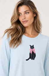 Pyjama en jersey de coton léger Femme Kitty ivoire 2