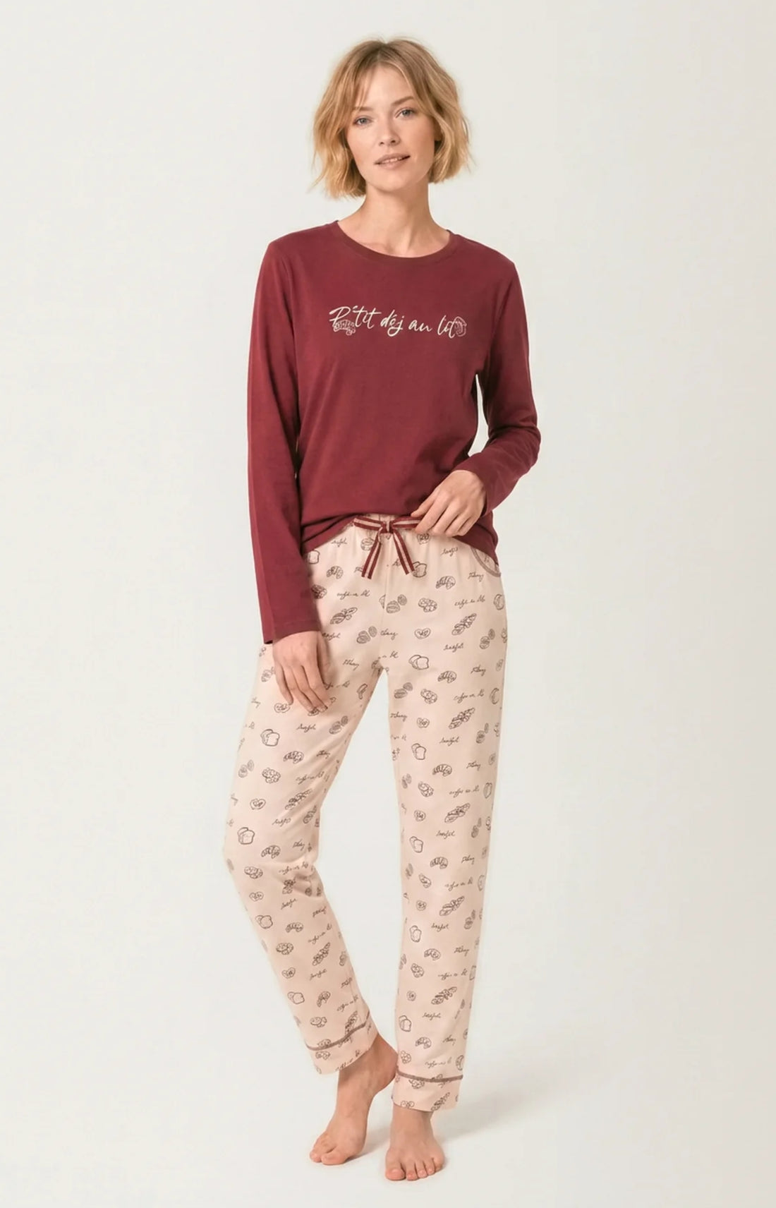 Pyjama en jersey de coton léger Femme P&