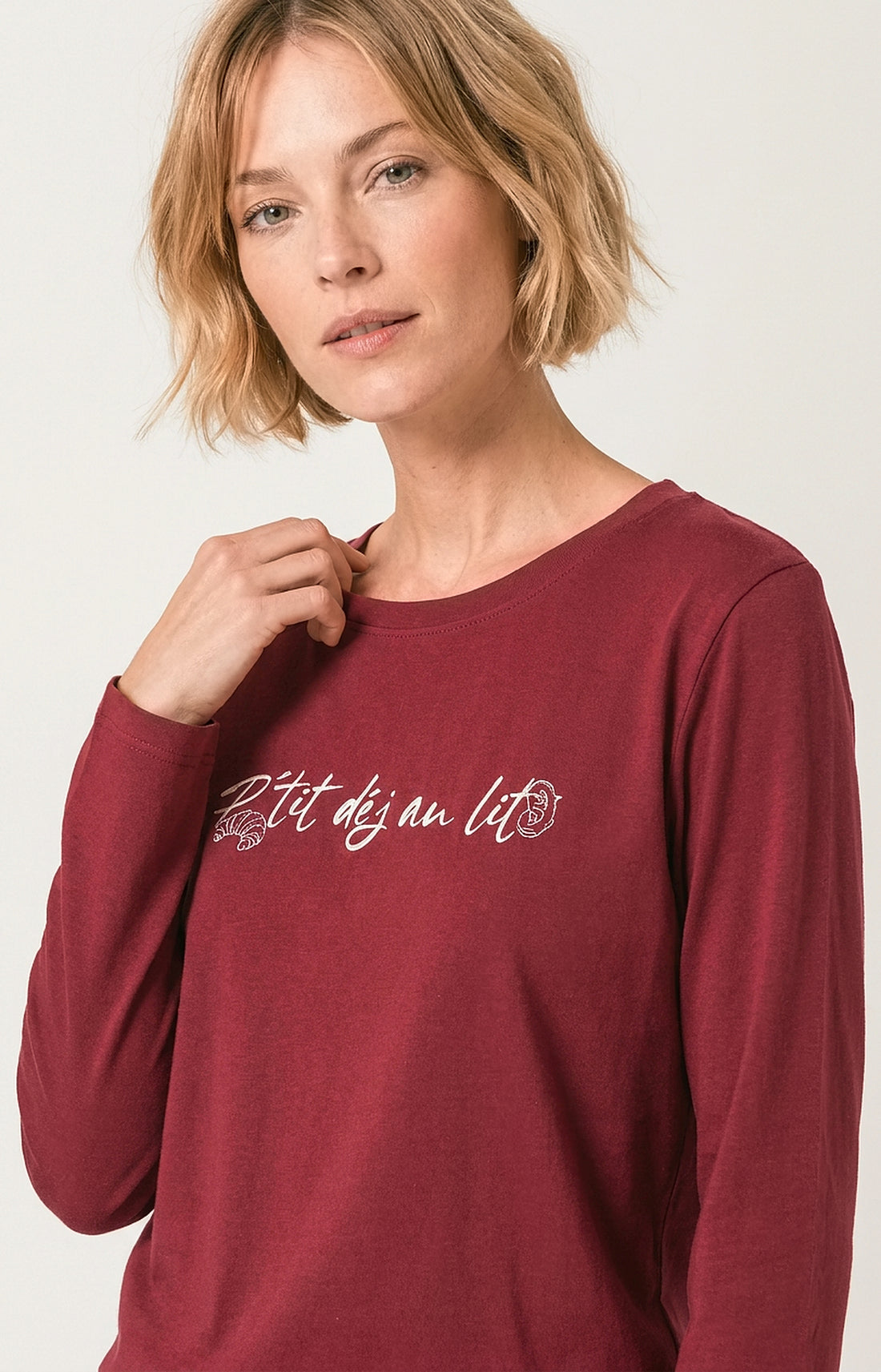 Pyjama en jersey de coton léger Femme P&