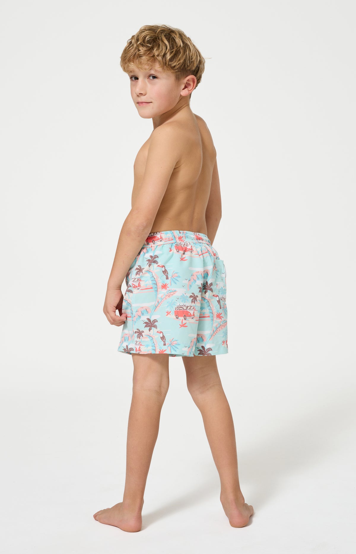 Short de bain enfant Van Life Imprimé vannes et palmiers multicolores 5