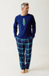 Pyjama en jersey épais et flanelle de coton Homme Mark marine 1