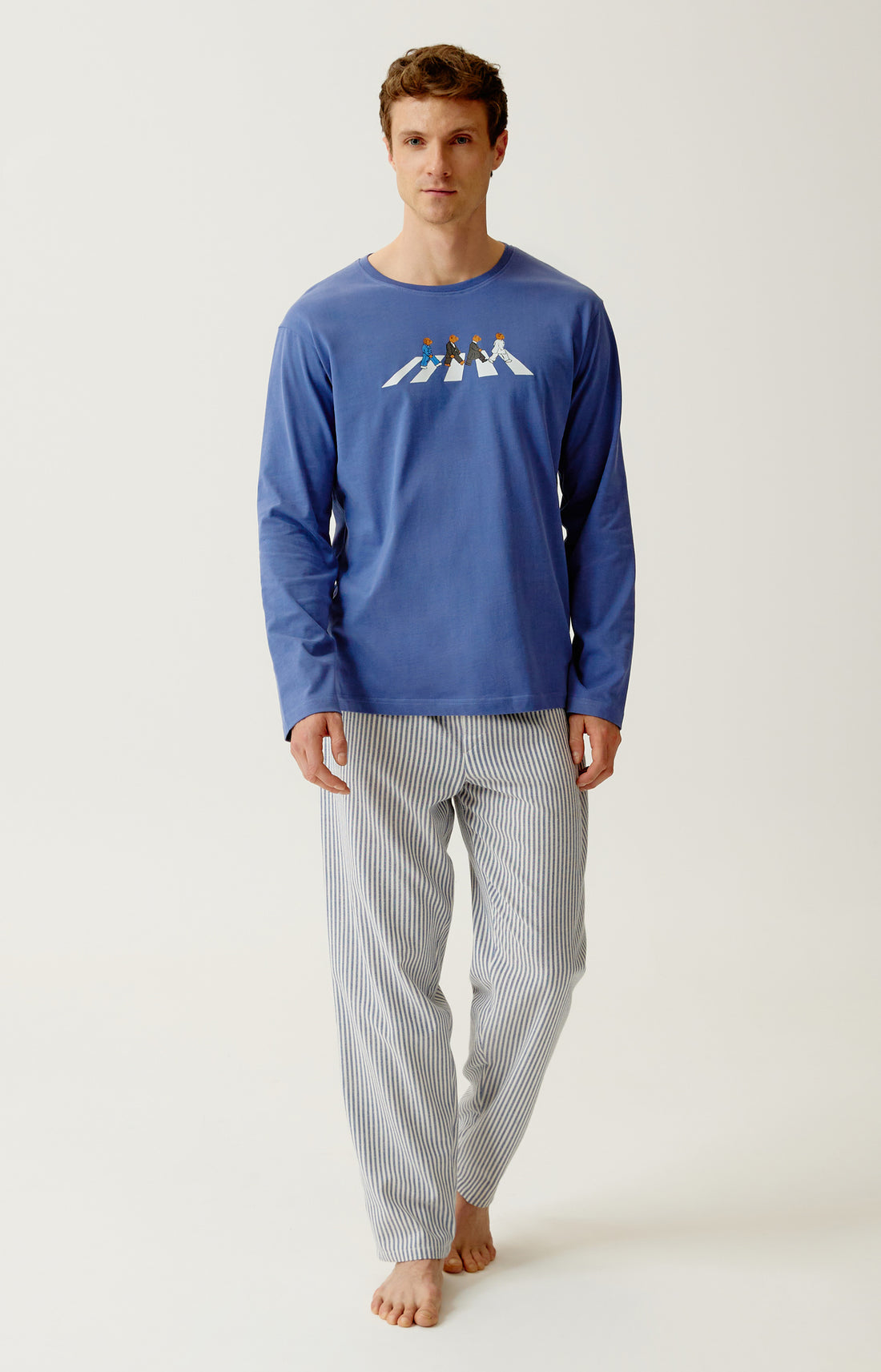 Pyjama en jersey épais et flanelle de coton Homme A&