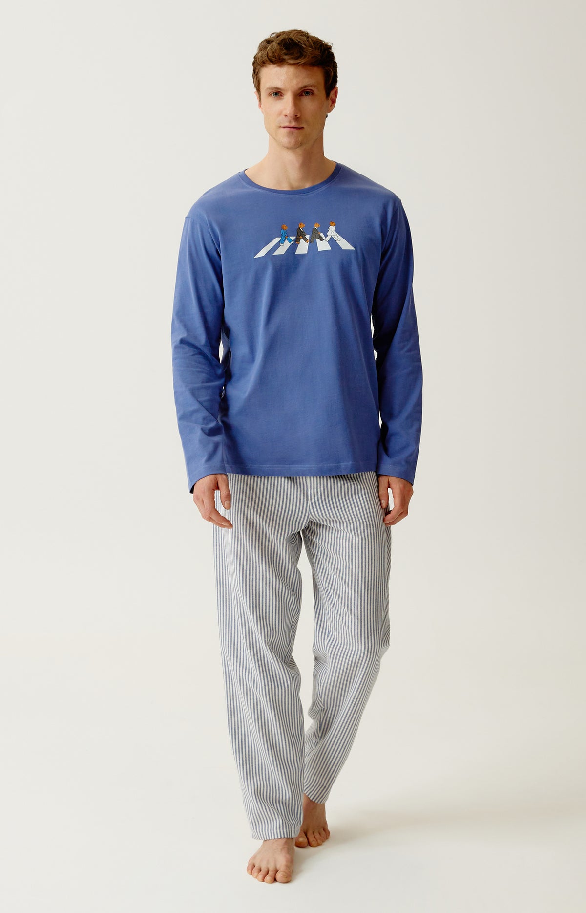 Pyjama en jersey épais et flanelle de coton Homme A&