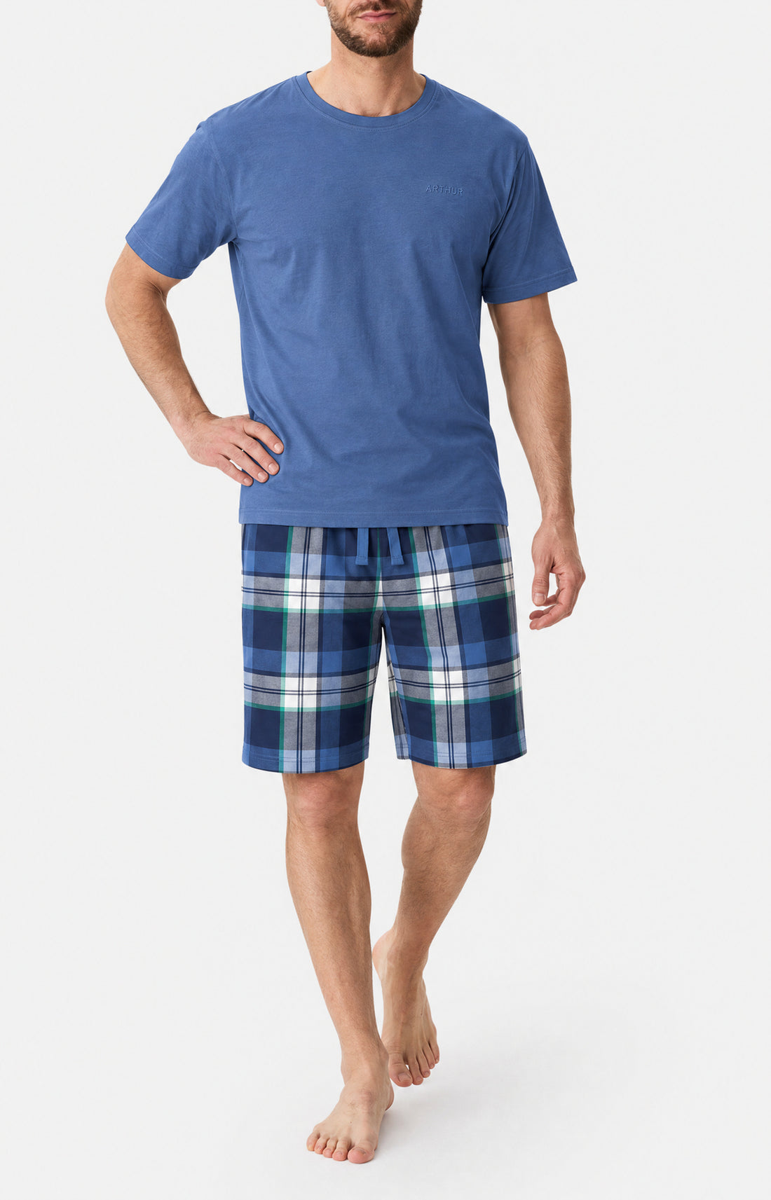 Pyjashort en jersey de coton léger Homme Gill marine 1