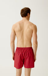 Caleçon classique en popeline de coton Homme Millésimé bordeaux 5