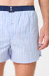 Caleçon avec suspensoir en popeline de coton Homme Le Club n°013 bleu 1