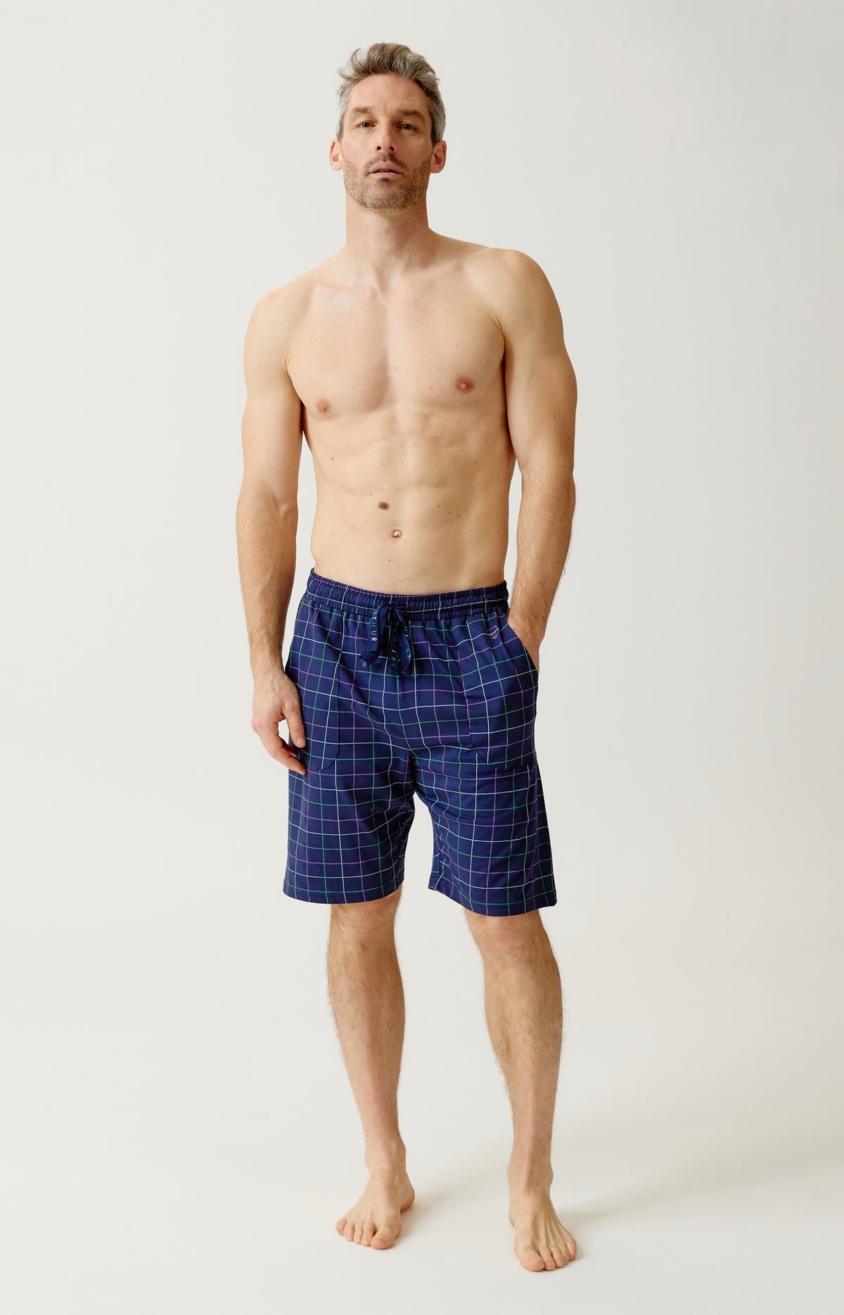 Short en jersey de coton léger Homme Carol marine 1