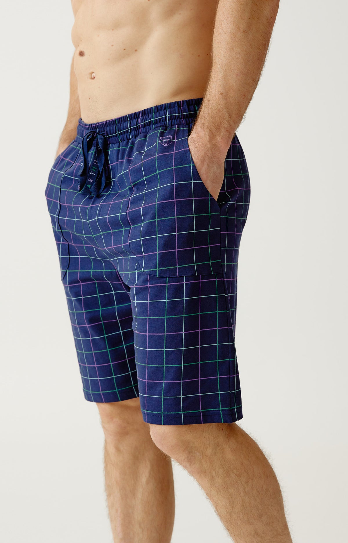 Short en jersey de coton léger Homme Carol marine 5