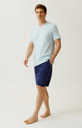 Short en jersey de coton léger Homme Carol marine 4