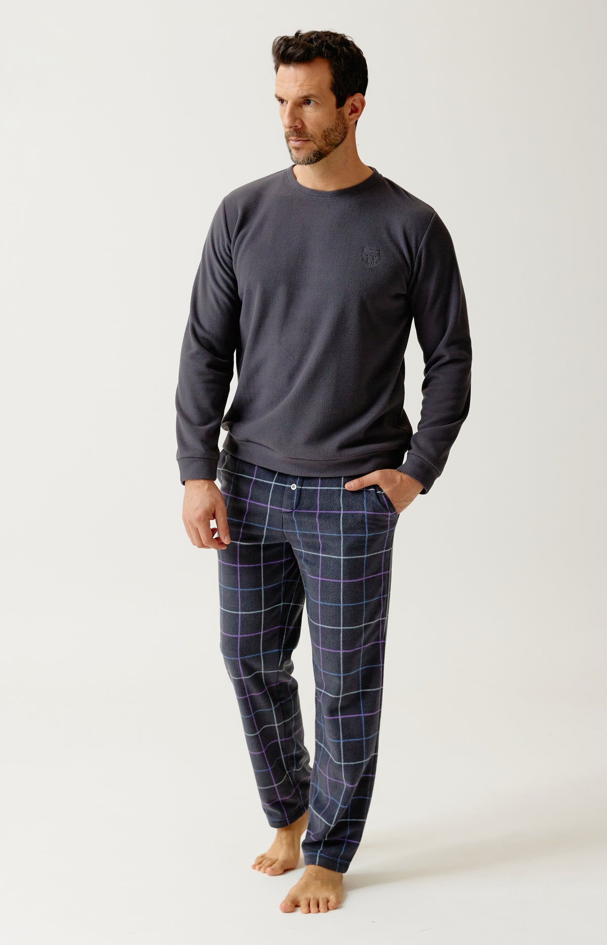 Pyjama en polaire Homme Carol ebony 1
