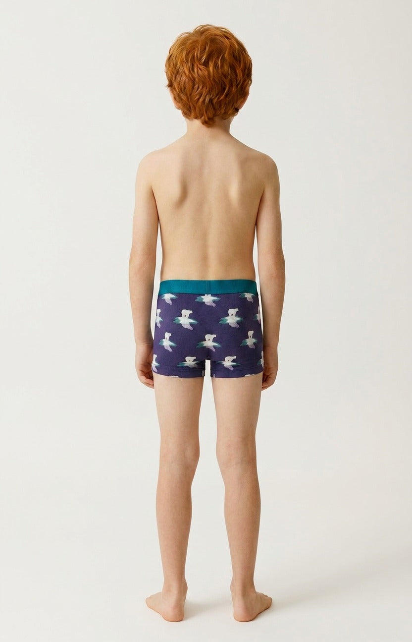 Boxer enfant en jersey de coton Pôle position marine 5