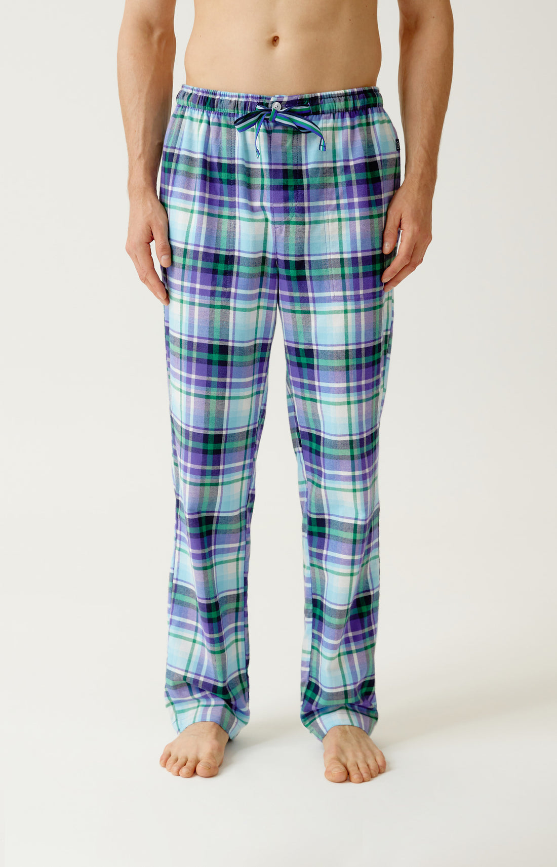 Pantalon en flanelle de coton Homme Adam vert 2