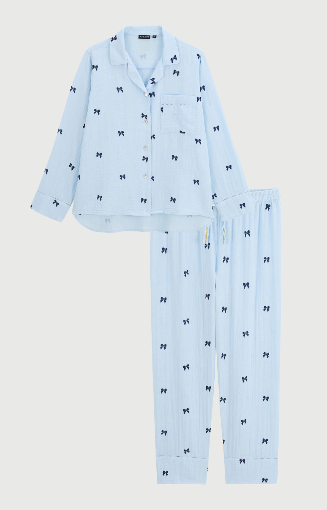 Pyjama boutonné en gaze de coton Femme Rosie ice 3
