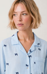 Pyjama boutonné en gaze de coton Femme Rosie ice 5