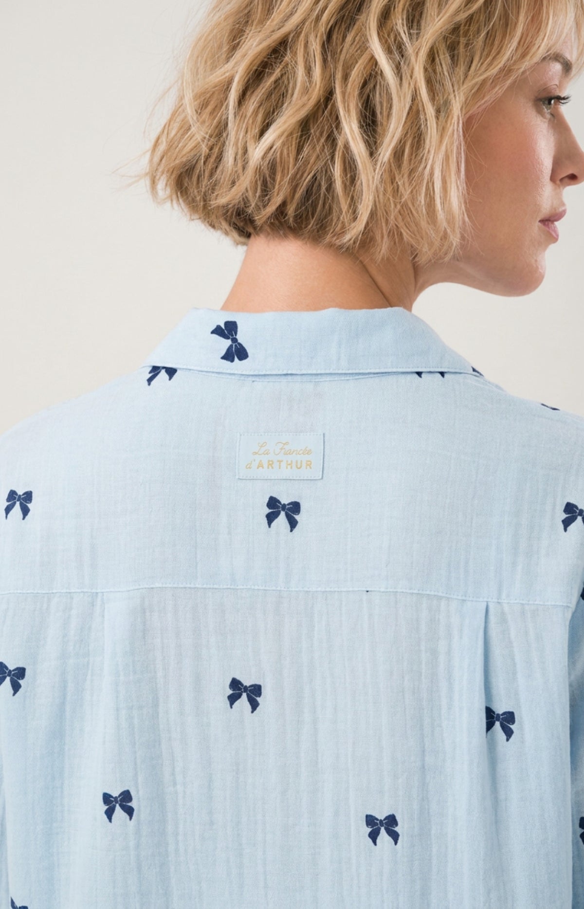 Pyjama boutonné en gaze de coton Femme Rosie ice 7