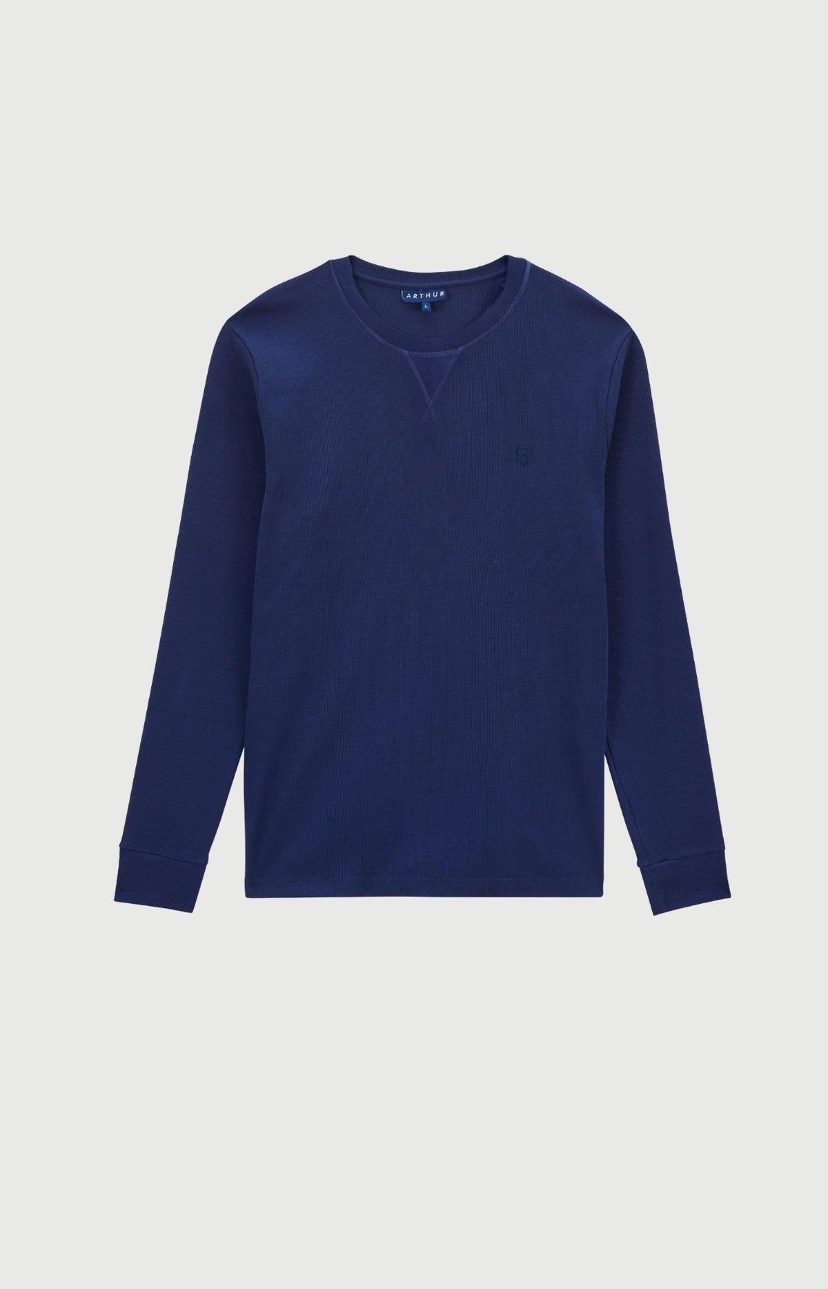 Tee-shirt manches longues en jersey de coton et modal Homme Minuit marine 3