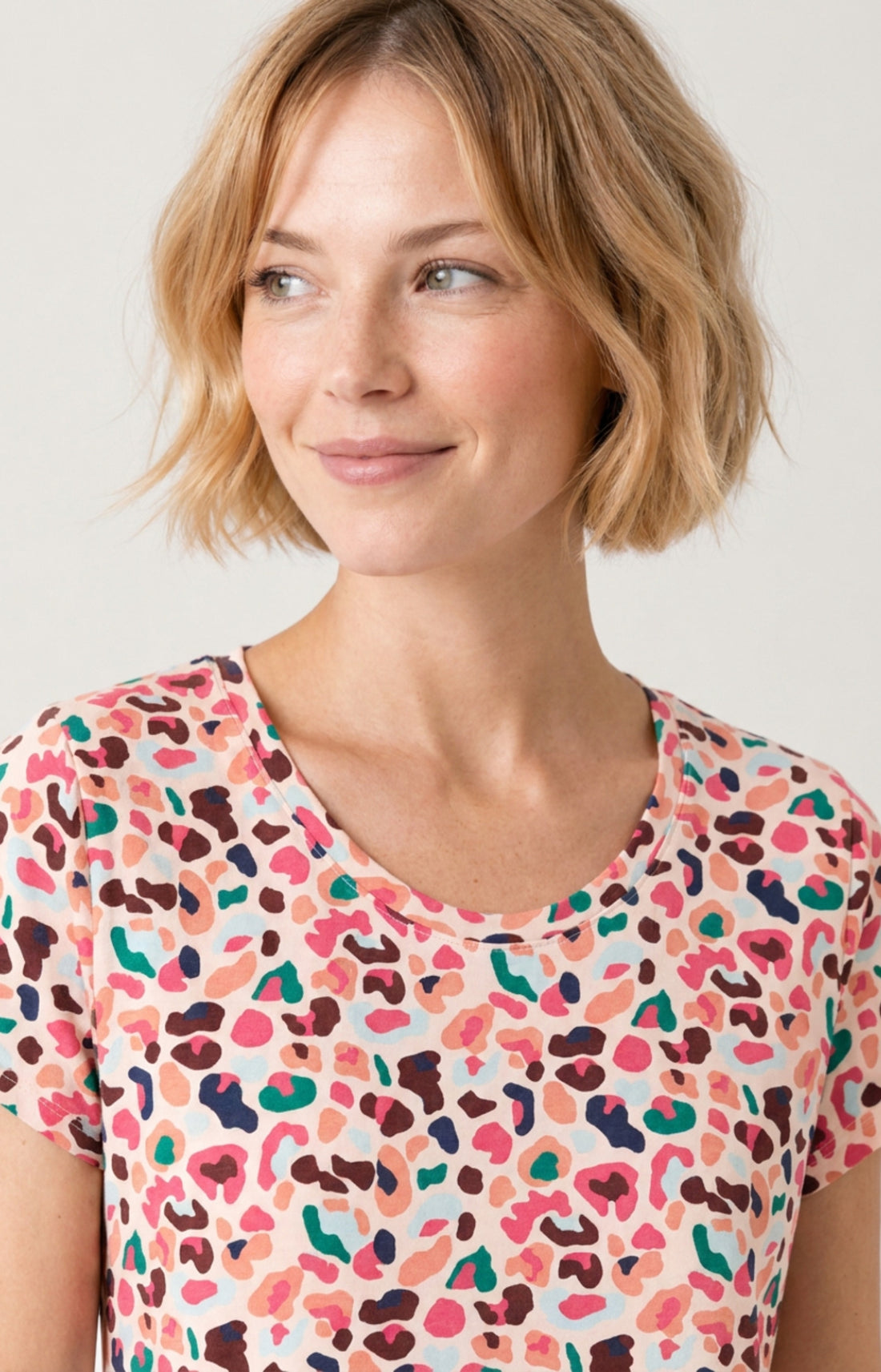 Chemise de nuit en modal Femme Léopoldine multicolore 2