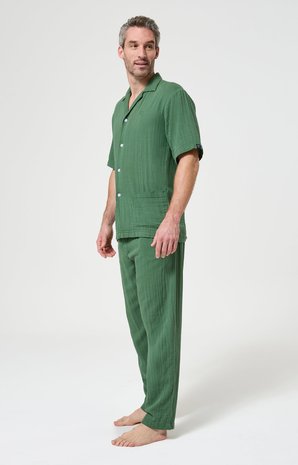 Pyjama Homme Mousse Manches courtes Couleur MOUSSE 4