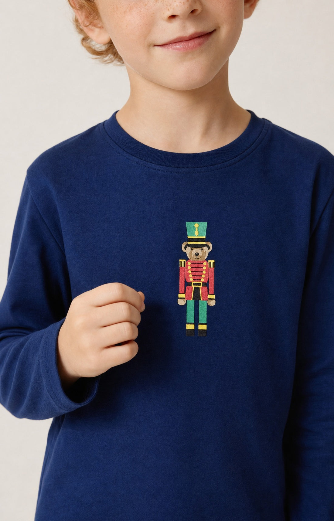 Pyjama enfant en jersey de coton épais Léon rouge 2