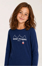 Pyjama enfant en jersey de coton épais Rêves au sommet blanc 2