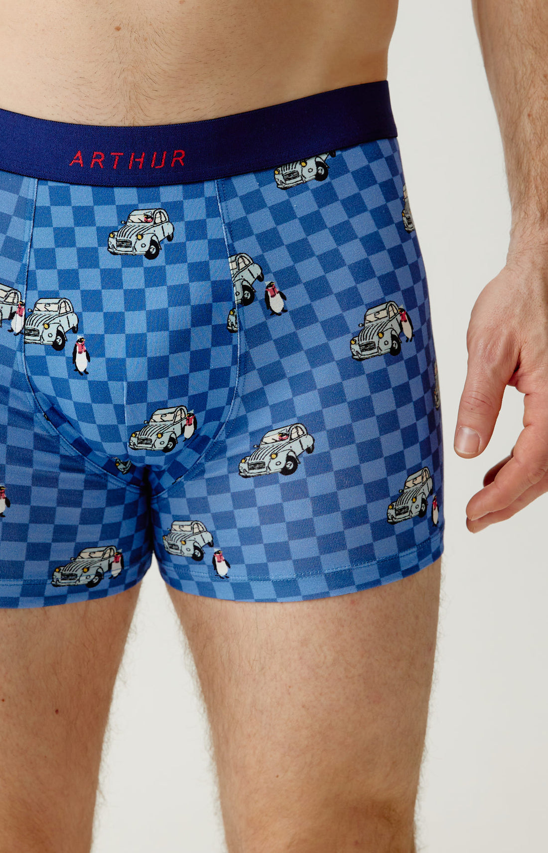 Boxer en jersey de coton Homme Lent au démarrage bleu 1