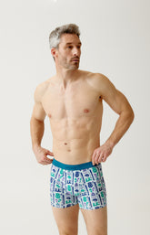 Boxer en jersey de coton Homme Coup de moufle ciel 2