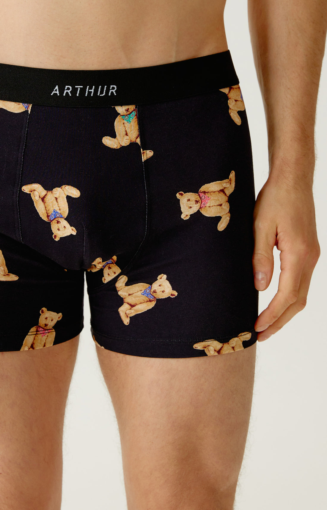 Boxer en jersey de coton Homme Old Teddy noir 1