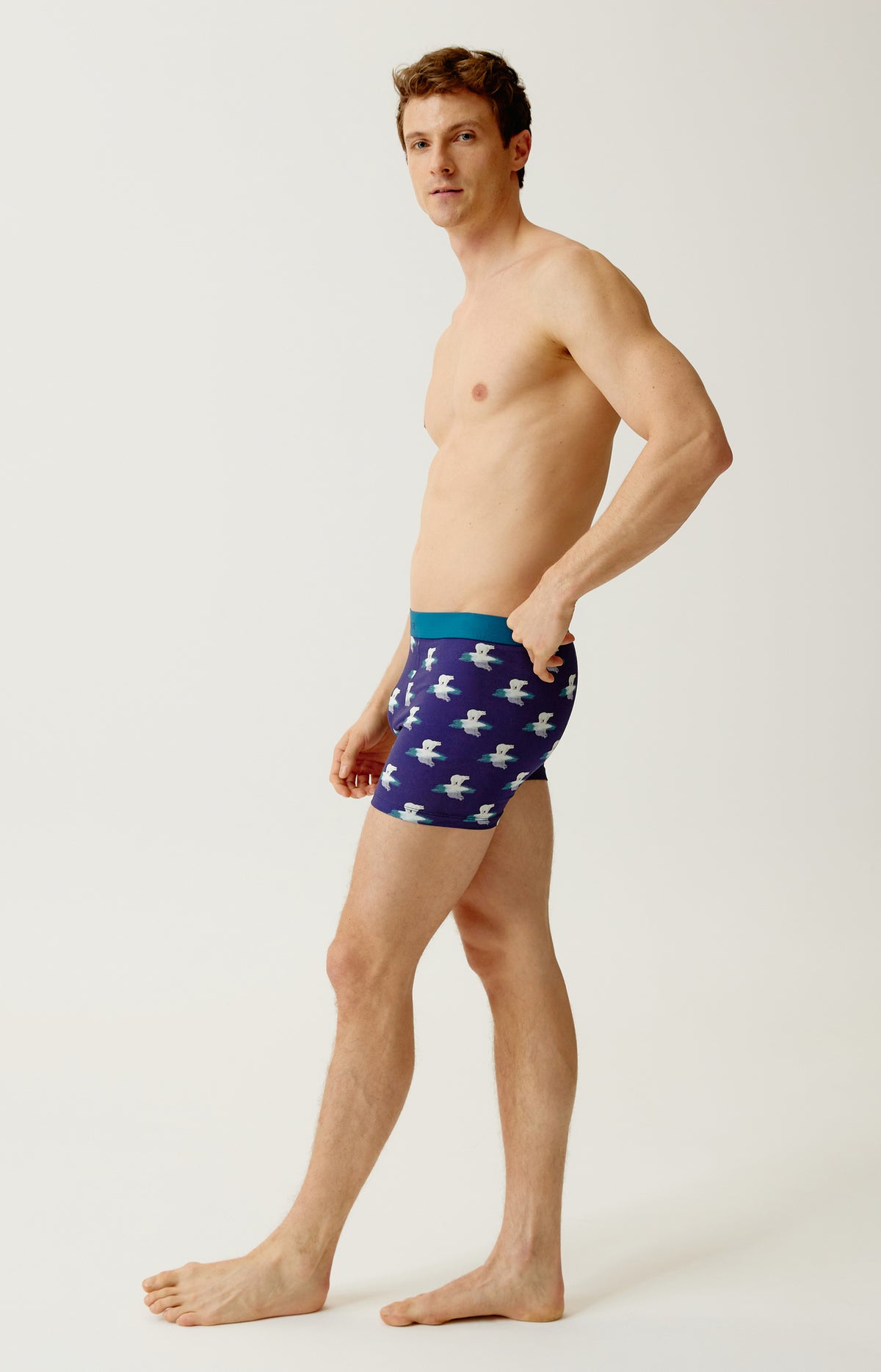 Boxer en jersey de coton Homme Pôle position marine 4