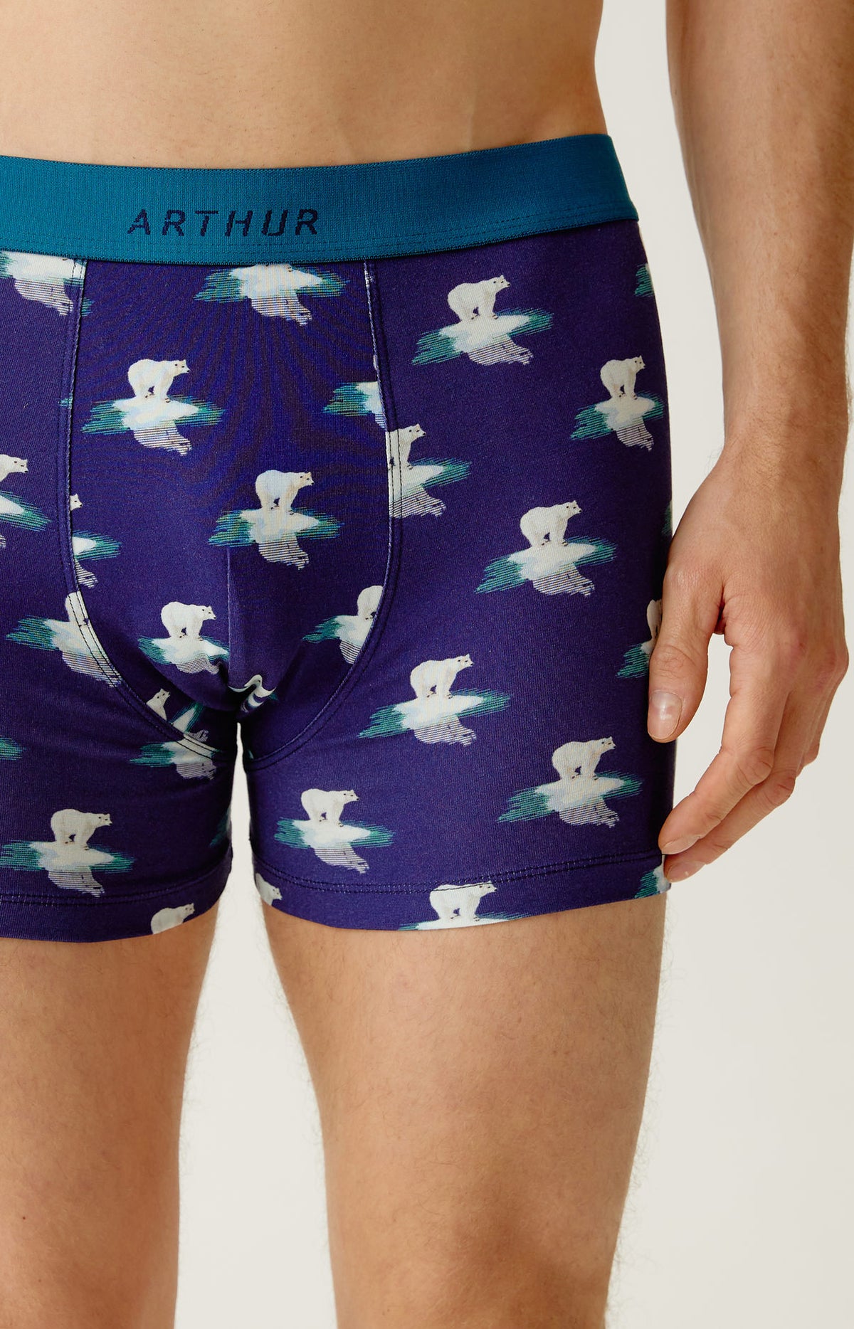 Boxer en jersey de coton Homme Pôle position marine 1