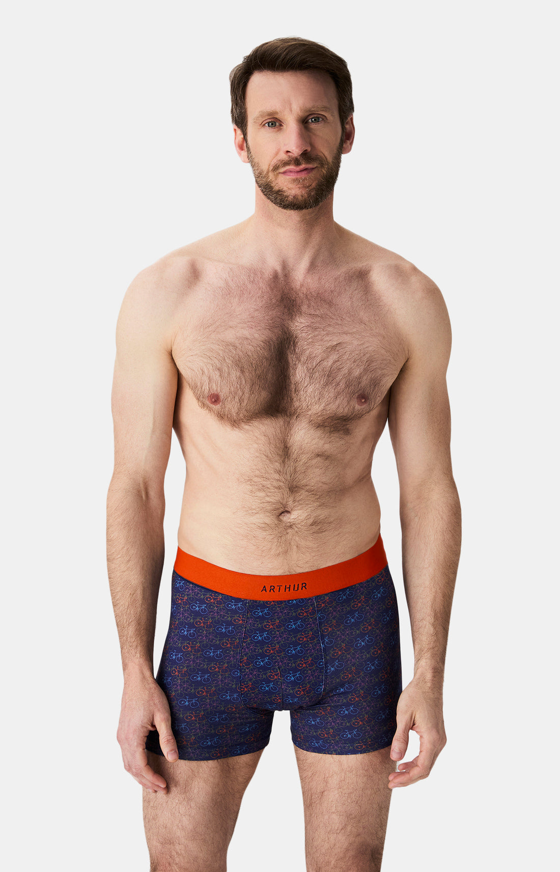 Boxer en jersey de coton Homme Vélo Marine multicolore 2