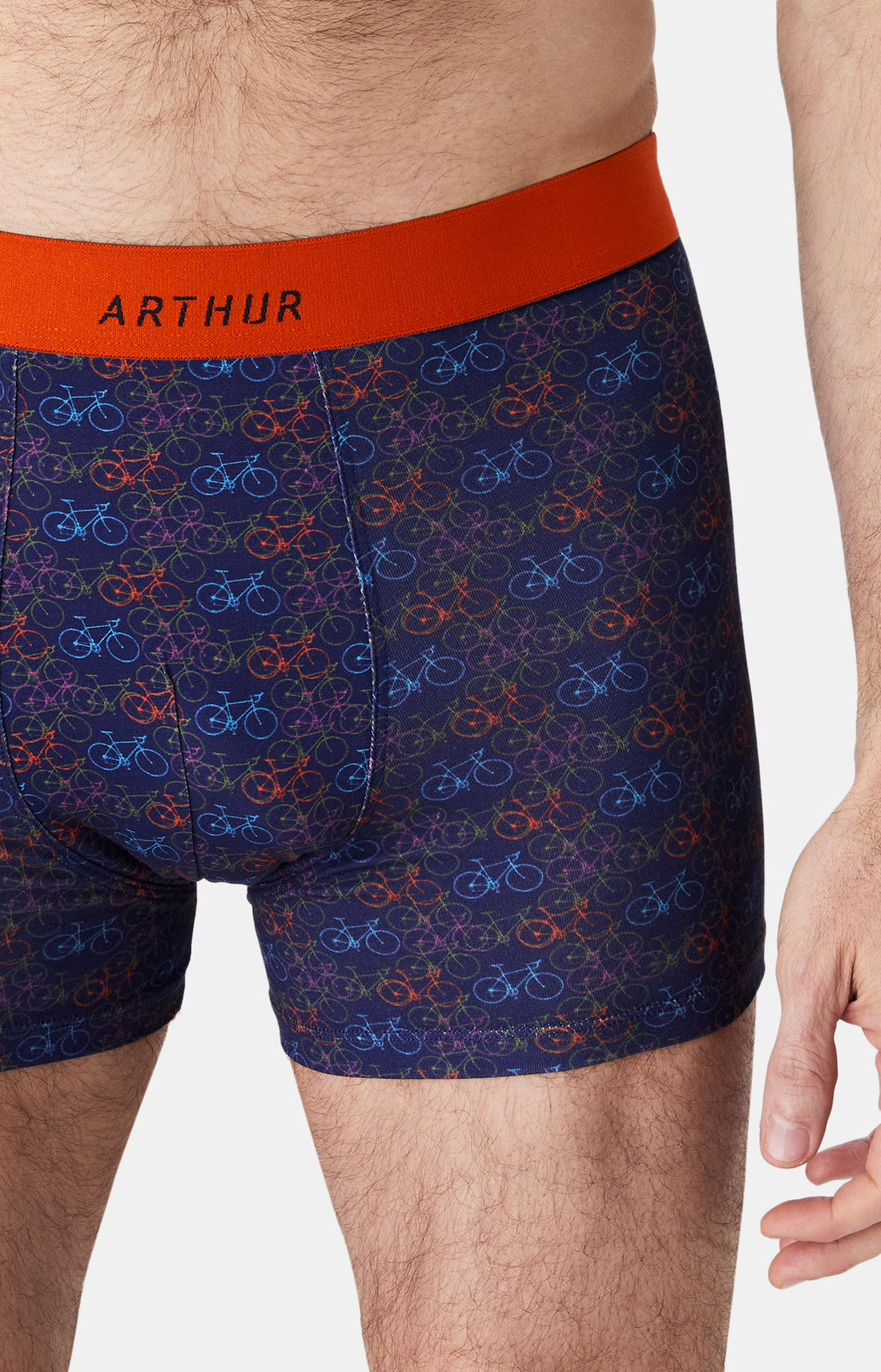 Boxer en jersey de coton Homme Vélo Marine multicolore 1