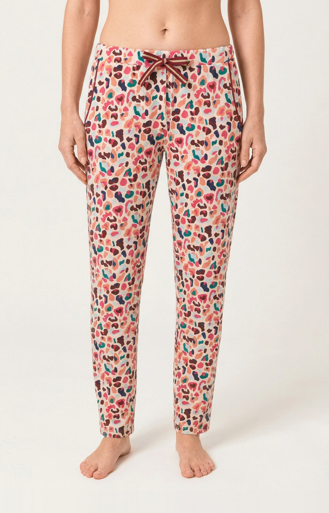 Pantalon en jersey de coton léger Femme Léopoldine multicolore 2