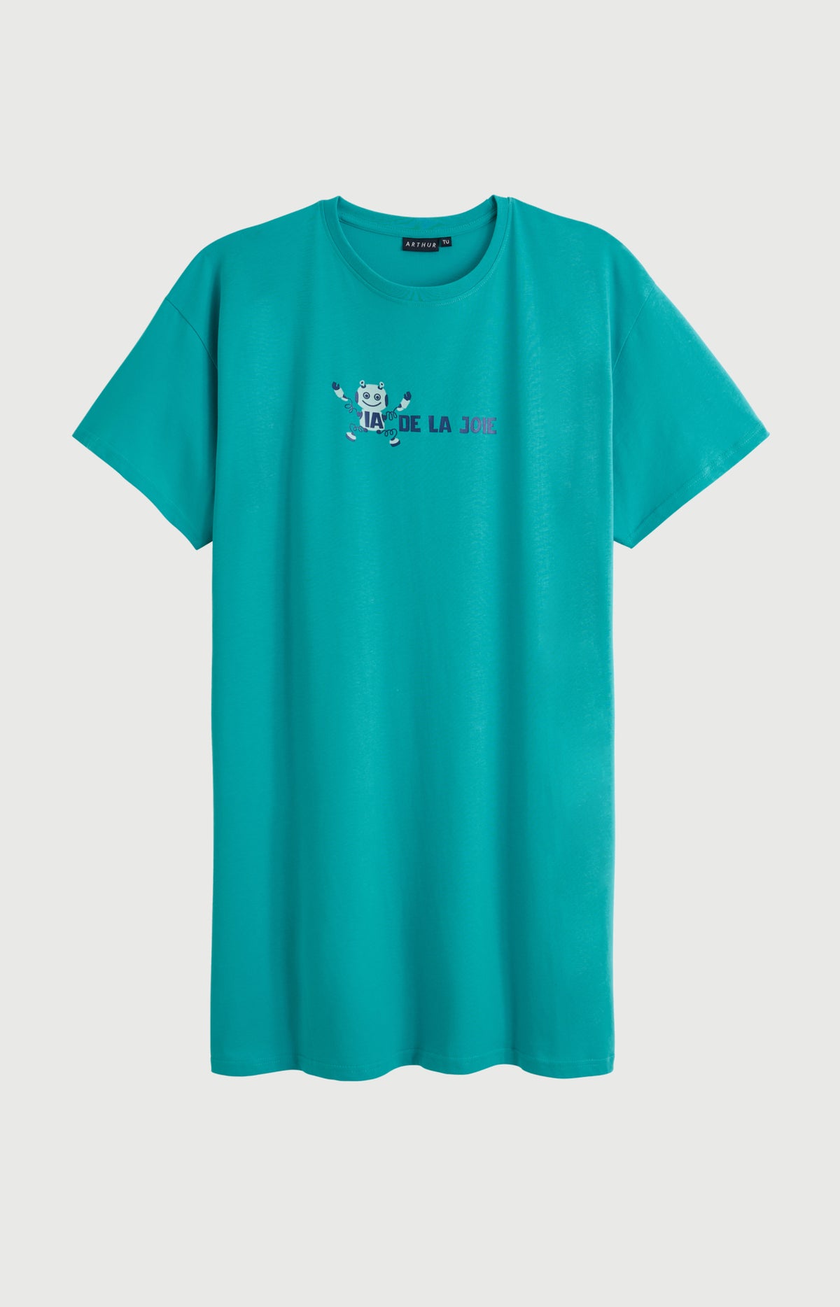 Chemise de nuit Homme IA de la joie Manches courtes Imprimé robots 3