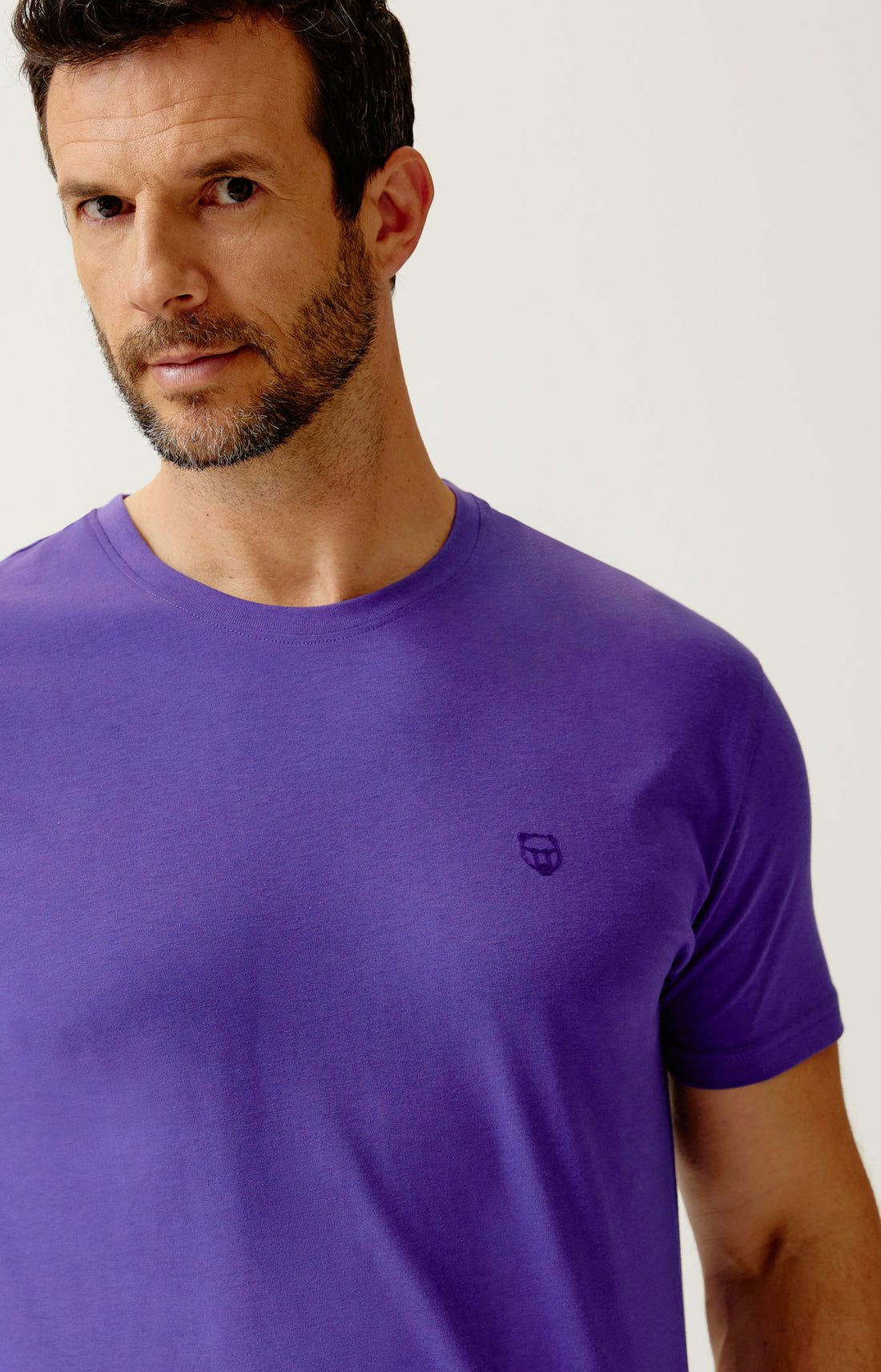 Tee-shirt en jersey de coton léger Homme Violet violet 2