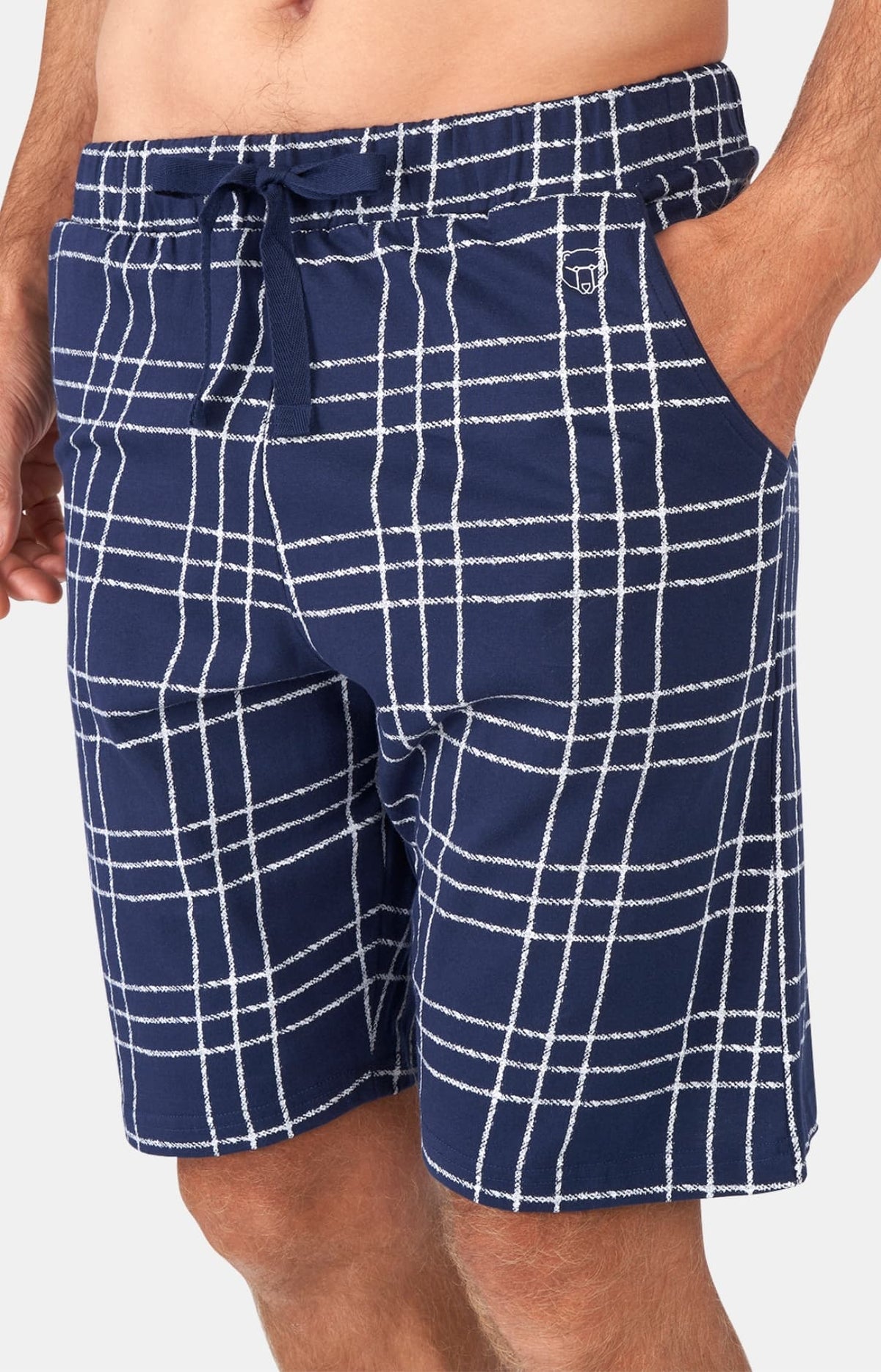 Pyjashort en jersey de coton léger Homme Lewis marine 4