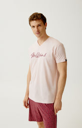 Pyjashort en jersey de coton léger Homme Millésimé bordeaux 7