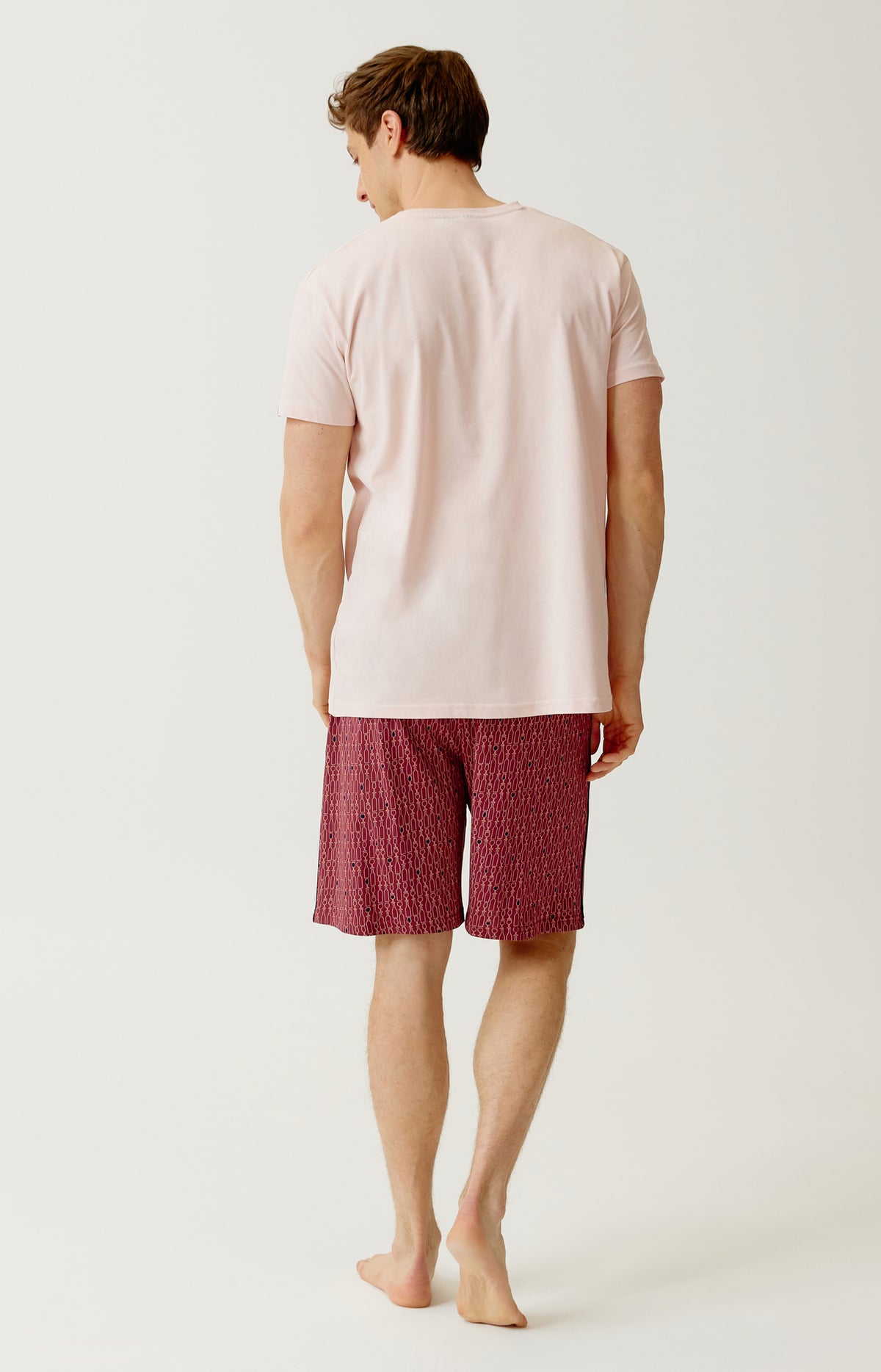 Pyjashort en jersey de coton léger Homme Millésimé bordeaux 6