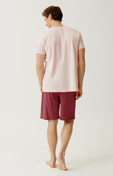 Pyjashort en jersey de coton léger Homme Millésimé bordeaux 6