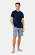 Pyjashort en jersey de coton léger Homme Star marine 1