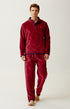 Pyjama en polaire Homme Burgundy bordeaux 1