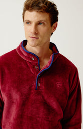 Pyjama en polaire Homme Burgundy bordeaux 2