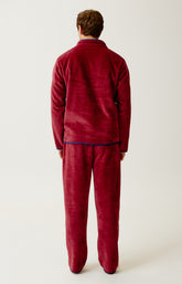 Pyjama en polaire Homme Burgundy bordeaux 6