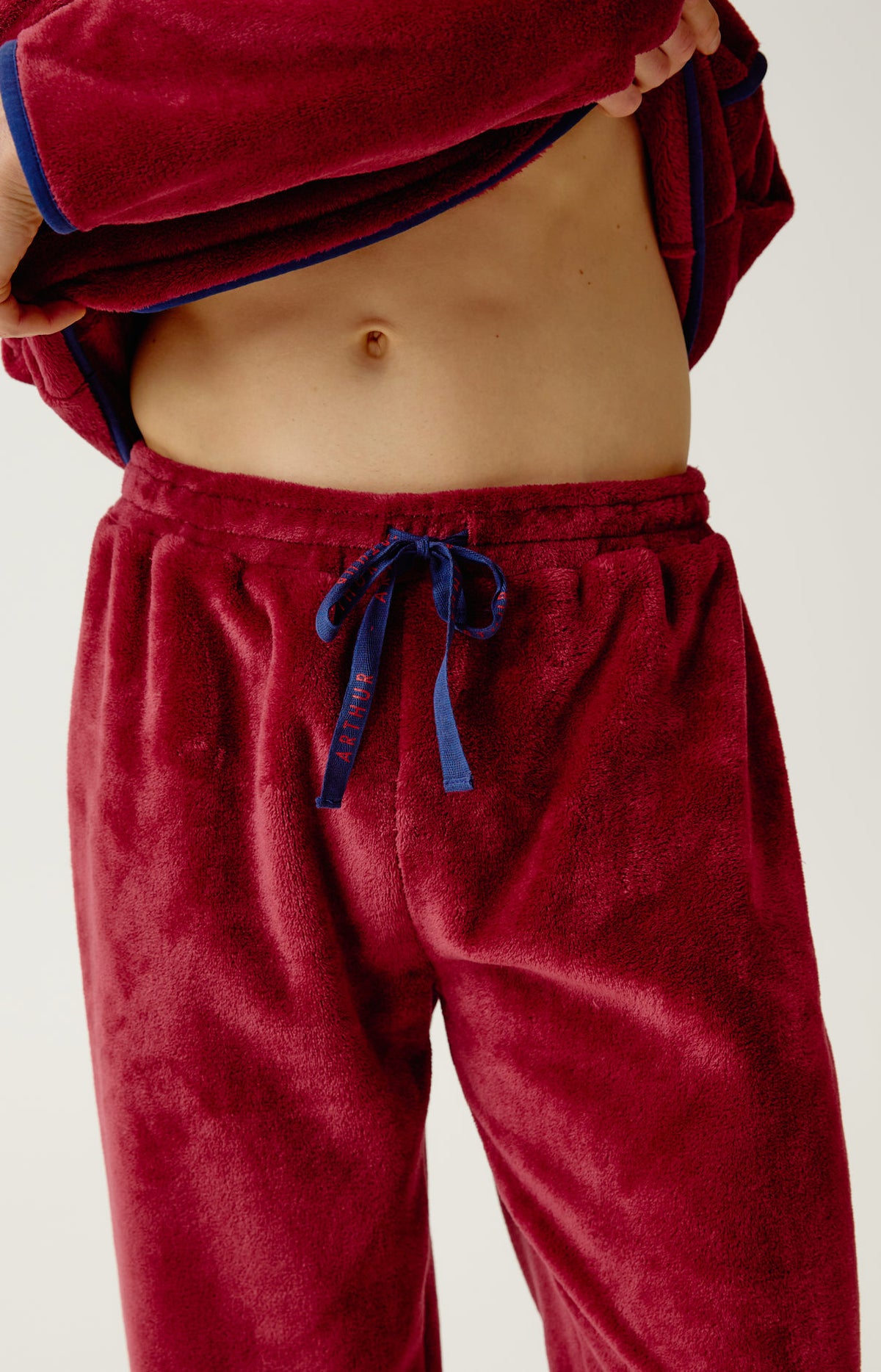 Pyjama en polaire Homme Burgundy bordeaux 4