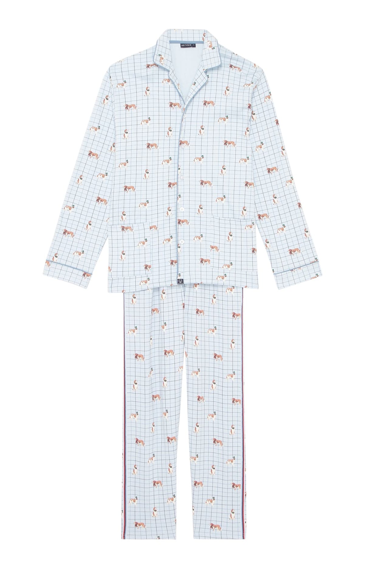 Pyjama long boutonné Femme WOUF Bleu 3